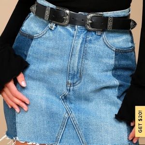 black and silver belt